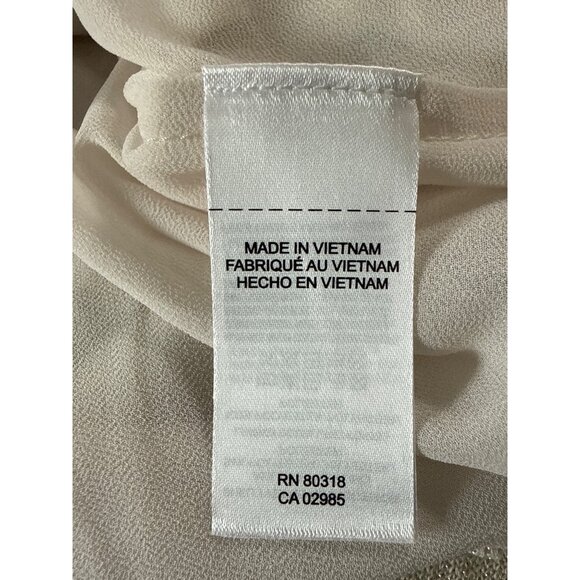 Lucky Brand Womens Metallic Knit Pullover Sweater Lace Shoulder XL Champagne - Picture 8 of 10